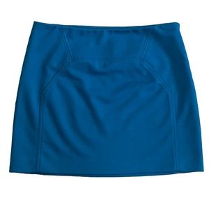 Diane Von Furstenberg Wool Blend Cerulean Blue Mini Skirt Sz 4